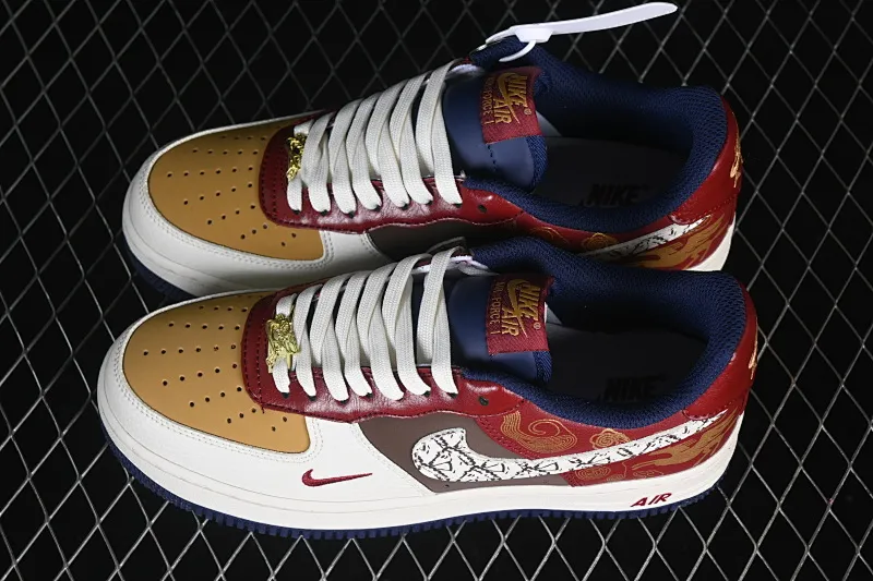 All categories Nk Air Force 1 Air Force series Nk Air Force 1 Low Air Force low top Nike Air Force 1'07 Low Year of the Horse limited edition Ruicai Xiangyun gold pattern Air Force 1 low top casual sneakers NH0601-535